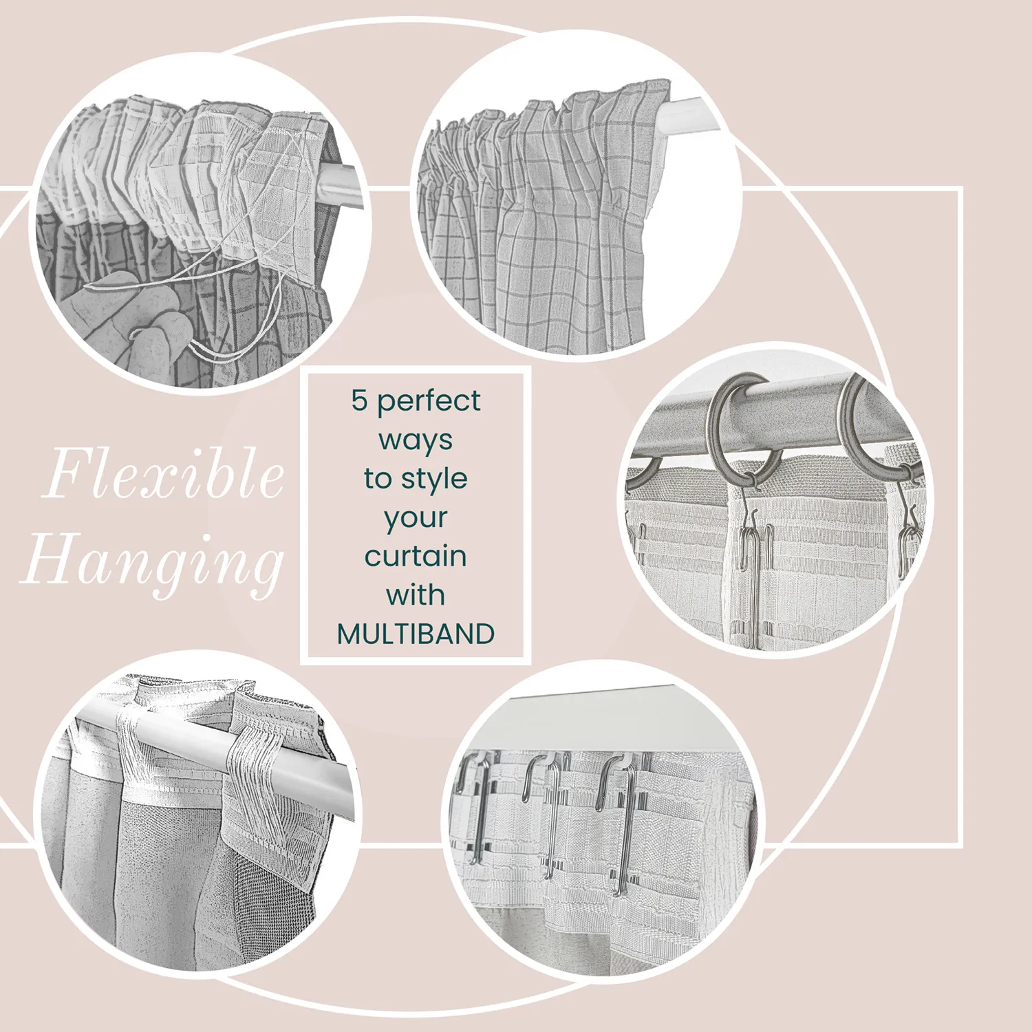 Cortinas - Cortina de algodão - Lollo (rosa)