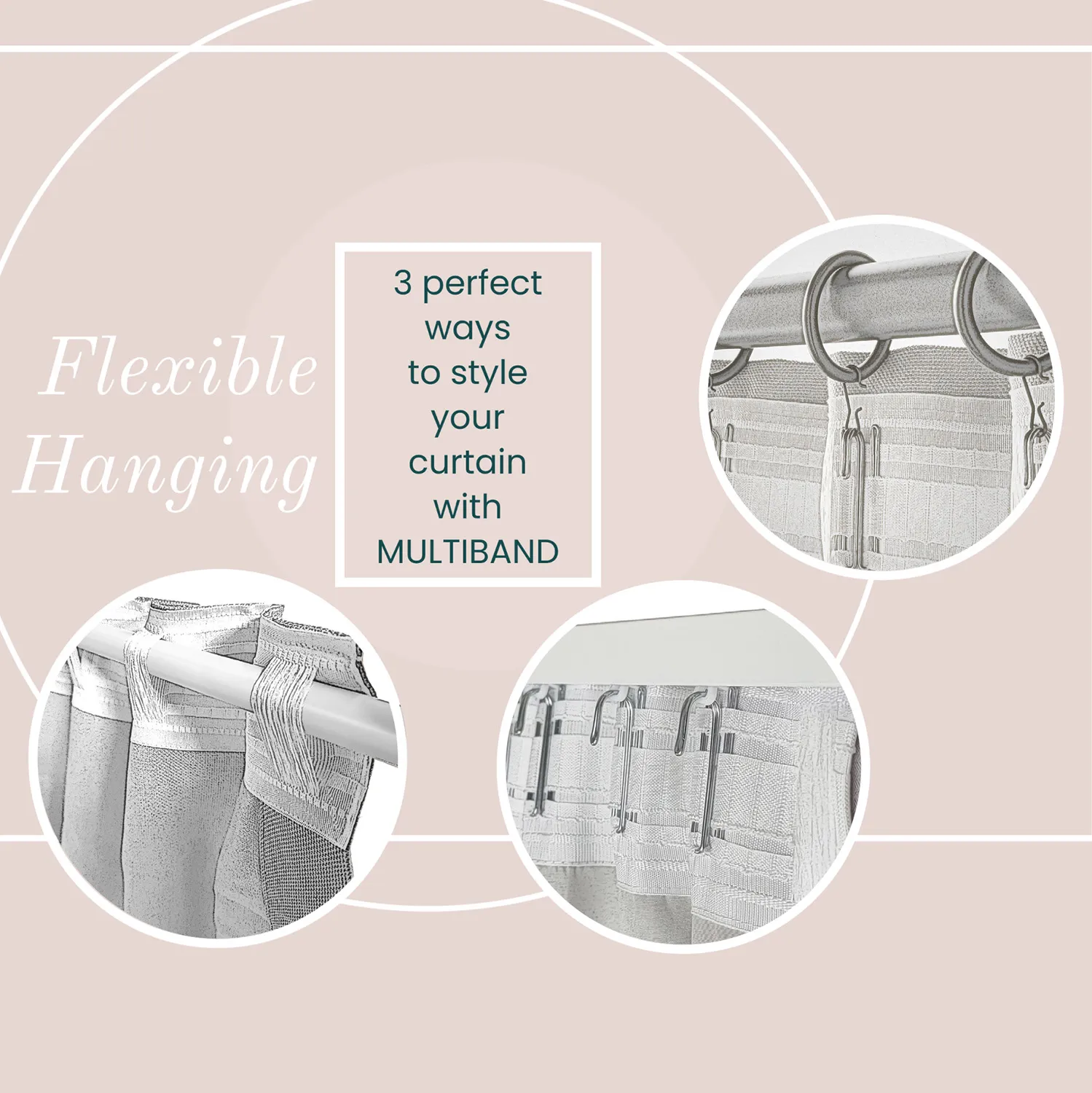 Cortinas - Cortina de renda Capucine (branco)