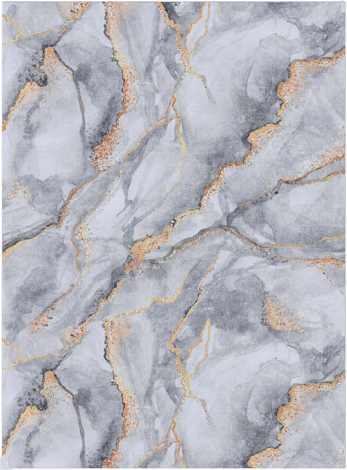 Tapete Wilton - Genova (cinza/branco/dourado)