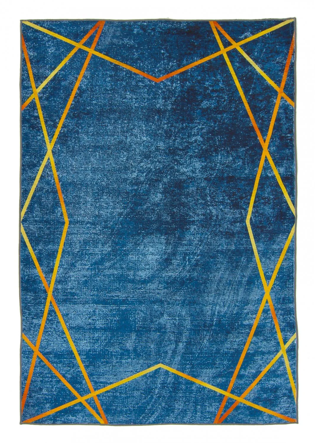 Tapete Wilton - Zaros (azul/dourado)