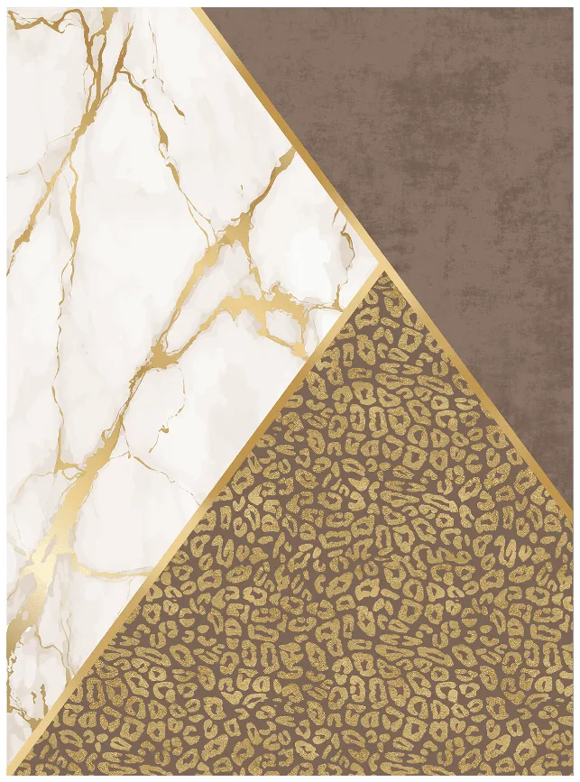 Tapete Wilton - Granada (marrom/branco/dourado)