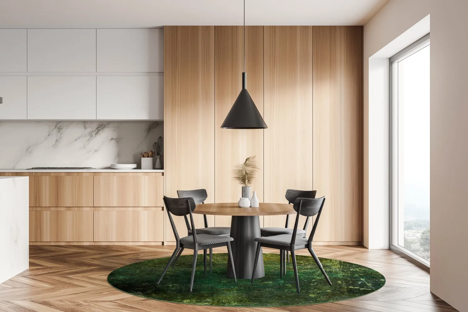 Tapete redondo - Estrada (verde)