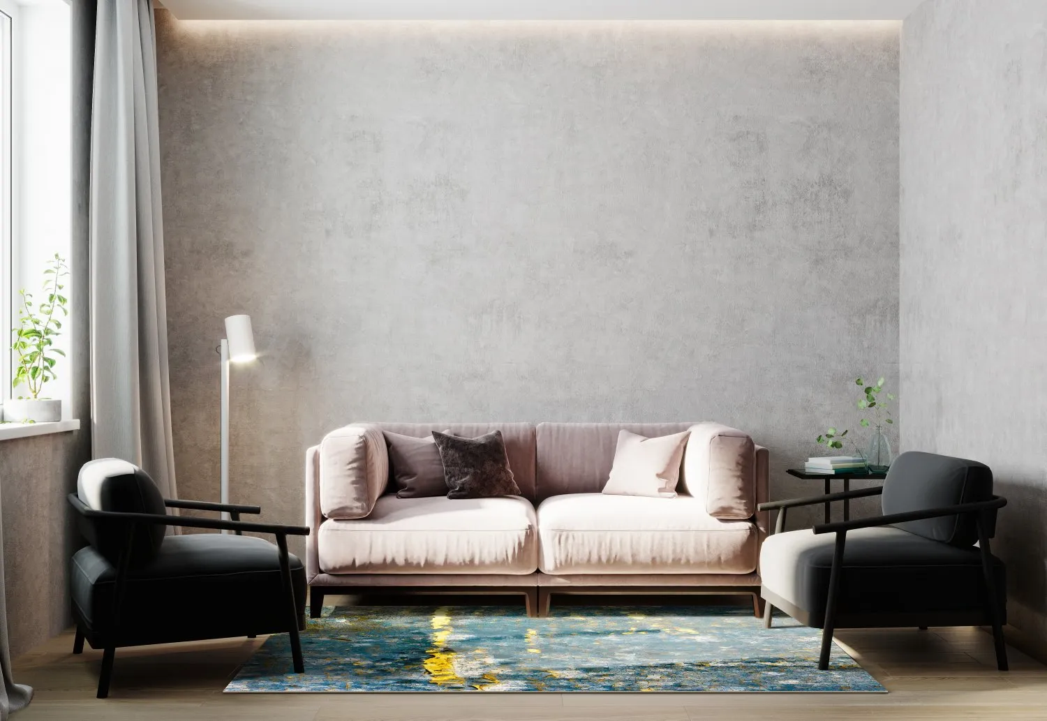 Tapete Wilton - Mira (amarelo-azul)