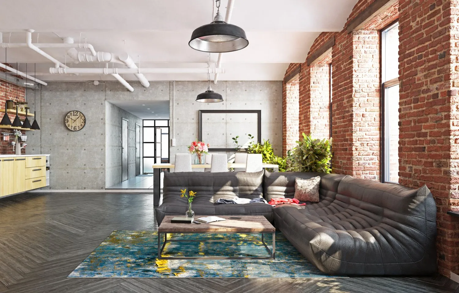 Tapete Wilton - Mira (amarelo-azul)