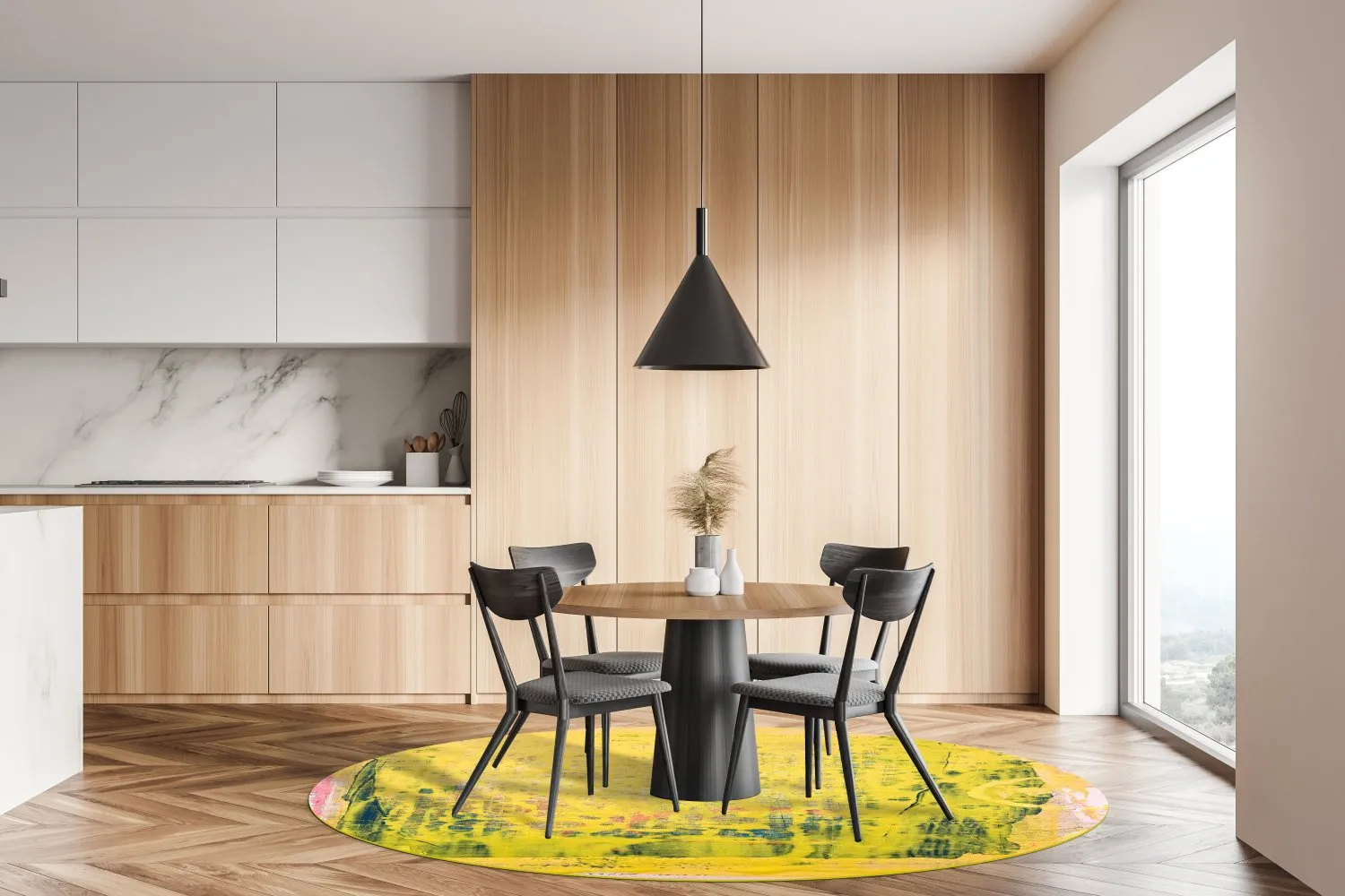 Tapete redondo - Lemos (amarelo)