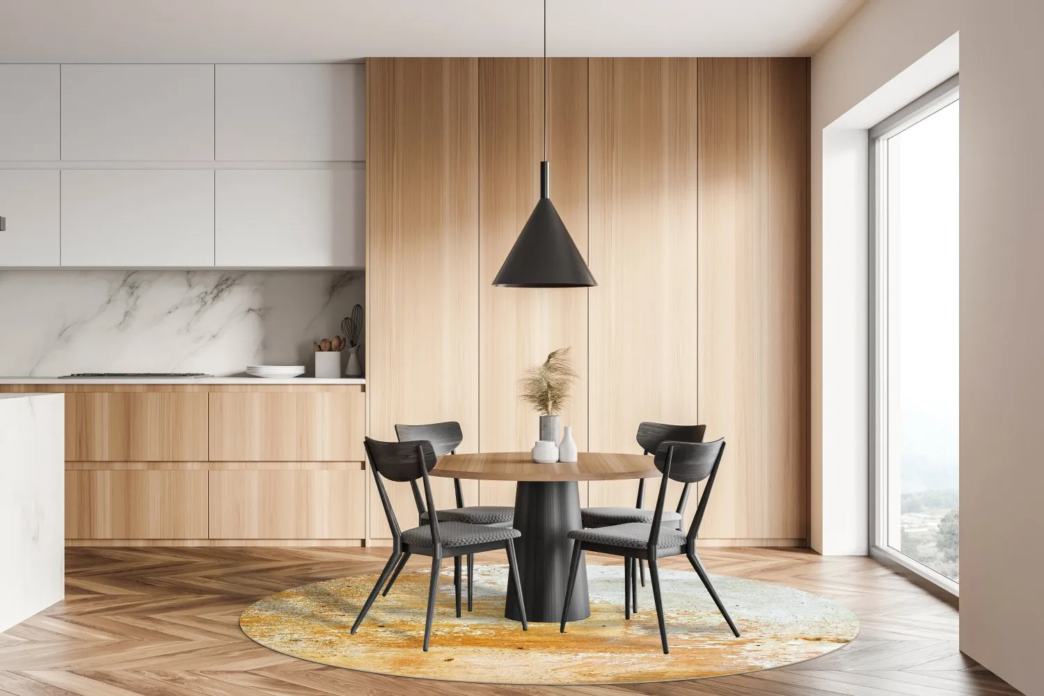 Tapete redondo - Amadora (dourado)