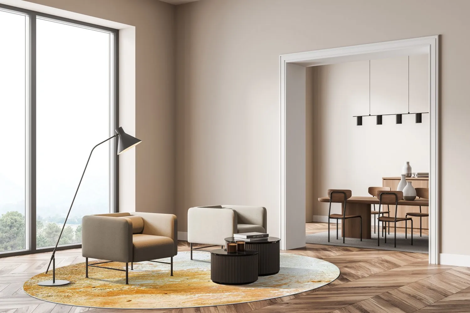 Tapete redondo - Amadora (dourado)