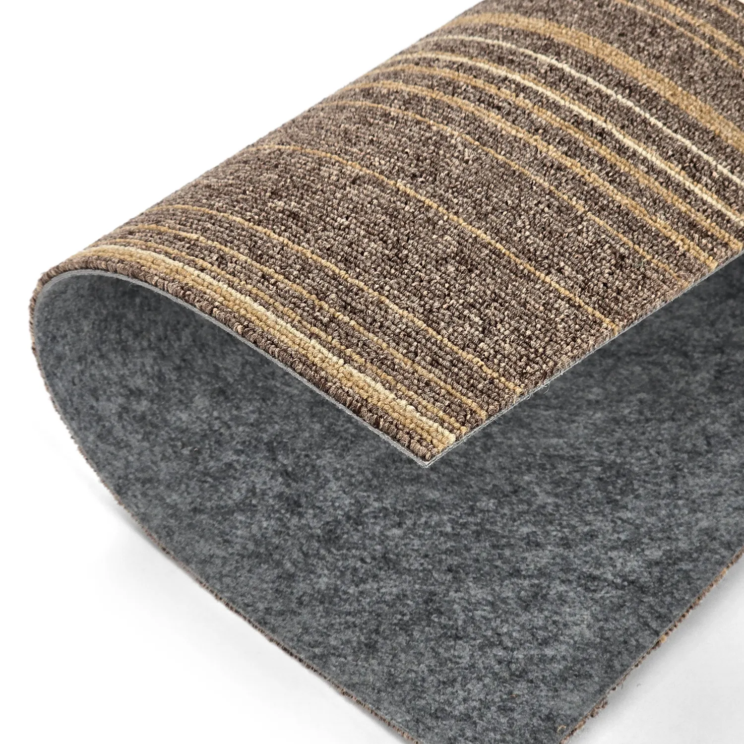 Alcatifa - Almeria Ladrilhos têxteis 24 unid. (castanho às riscas irregulares)