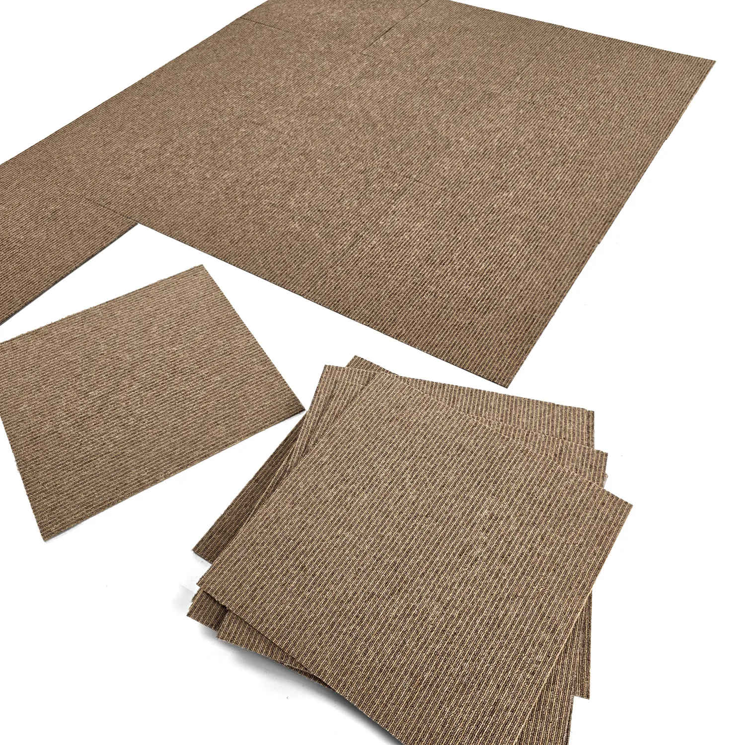 Alcatifa - Almeria Ladrilhos têxteis 24 unid. (castanho às riscas)