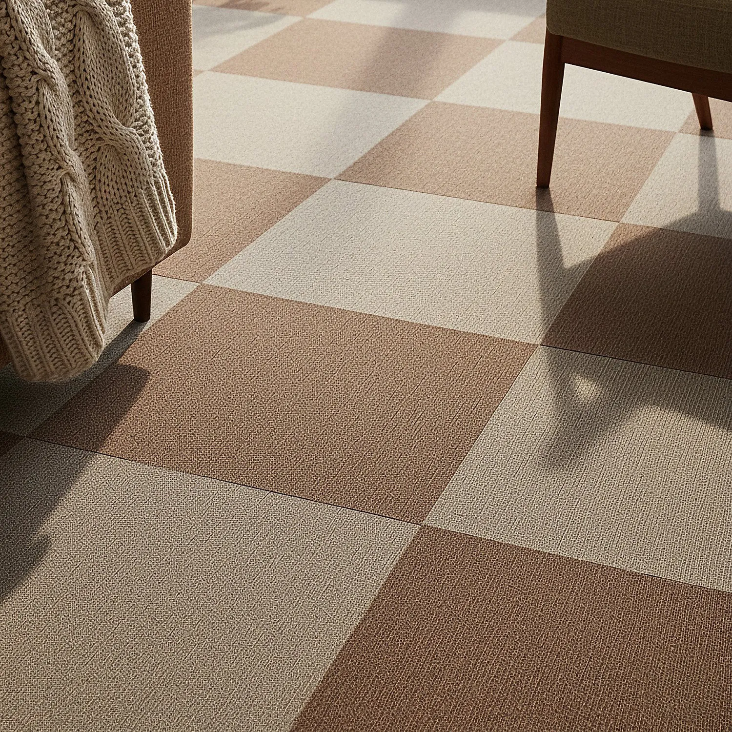 Alcatifa - Almeria Ladrilhos têxteis 24 unid. (marrom)