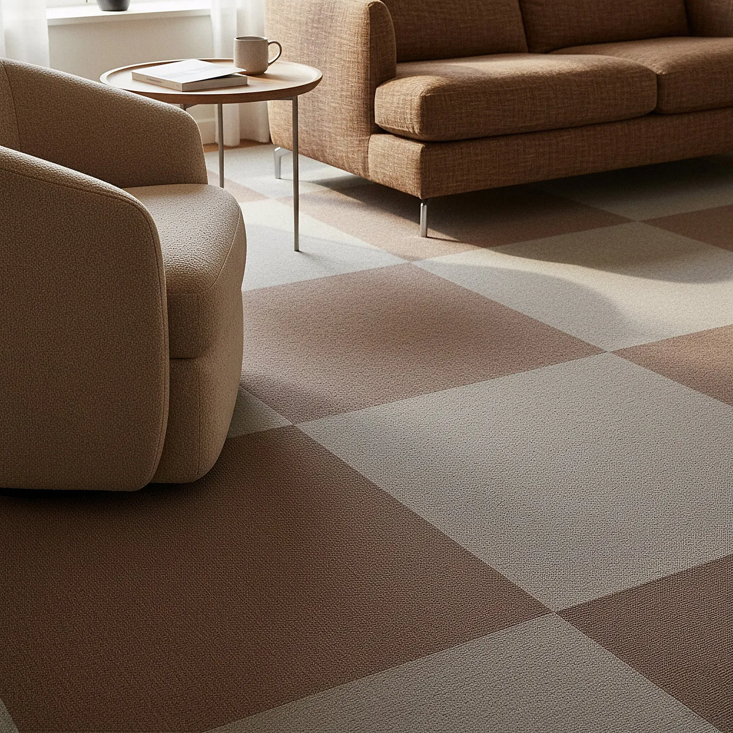 Alcatifa - Almeria Ladrilhos têxteis 24 unid. (marrom)