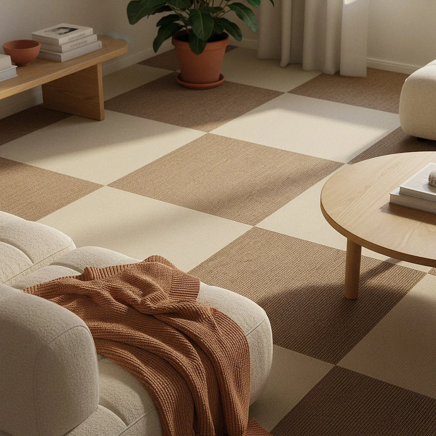 Alcatifa - Almeria Ladrilhos têxteis 24 unid. (creme)