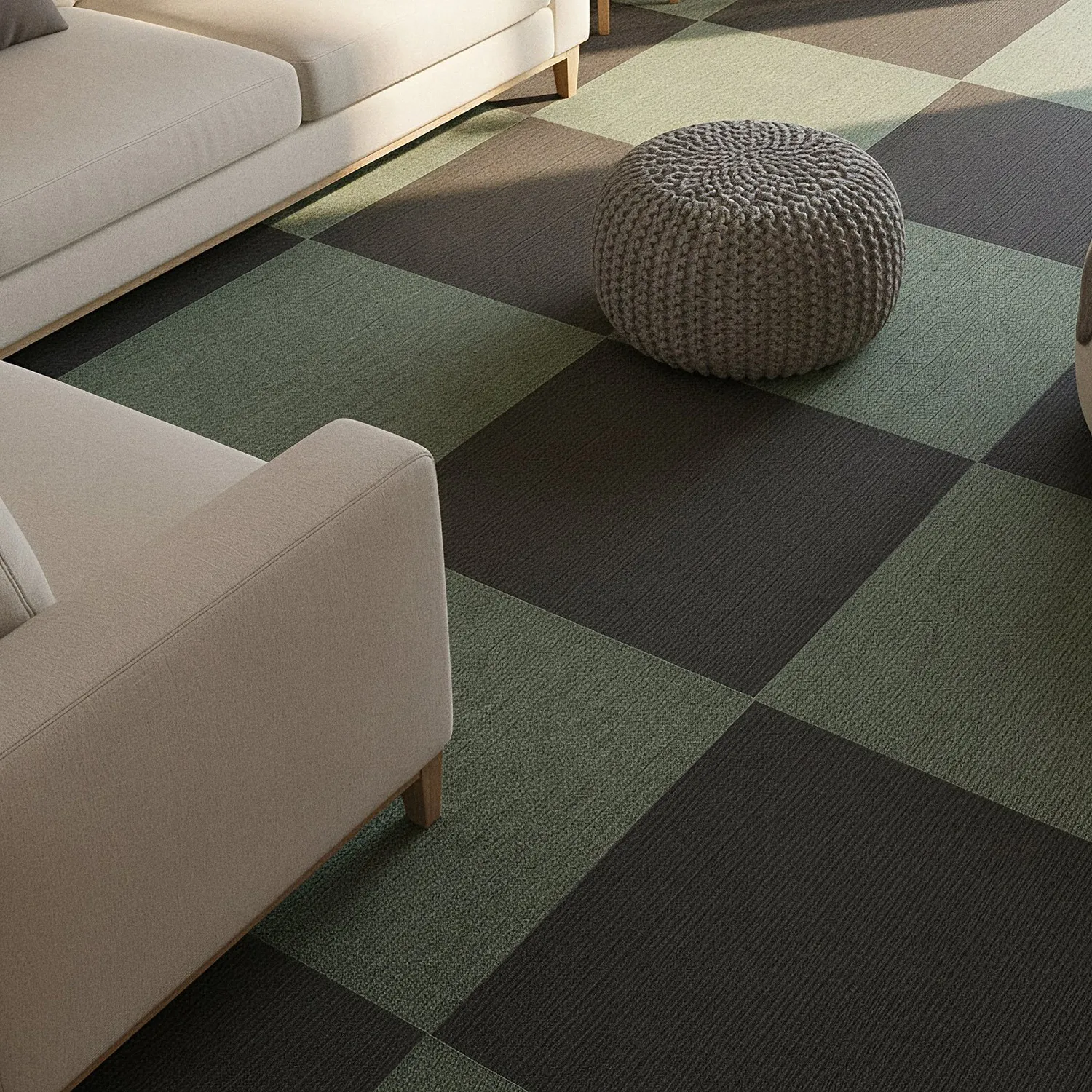 Alcatifa - Almeria Ladrilhos têxteis 24 unid. (preto)