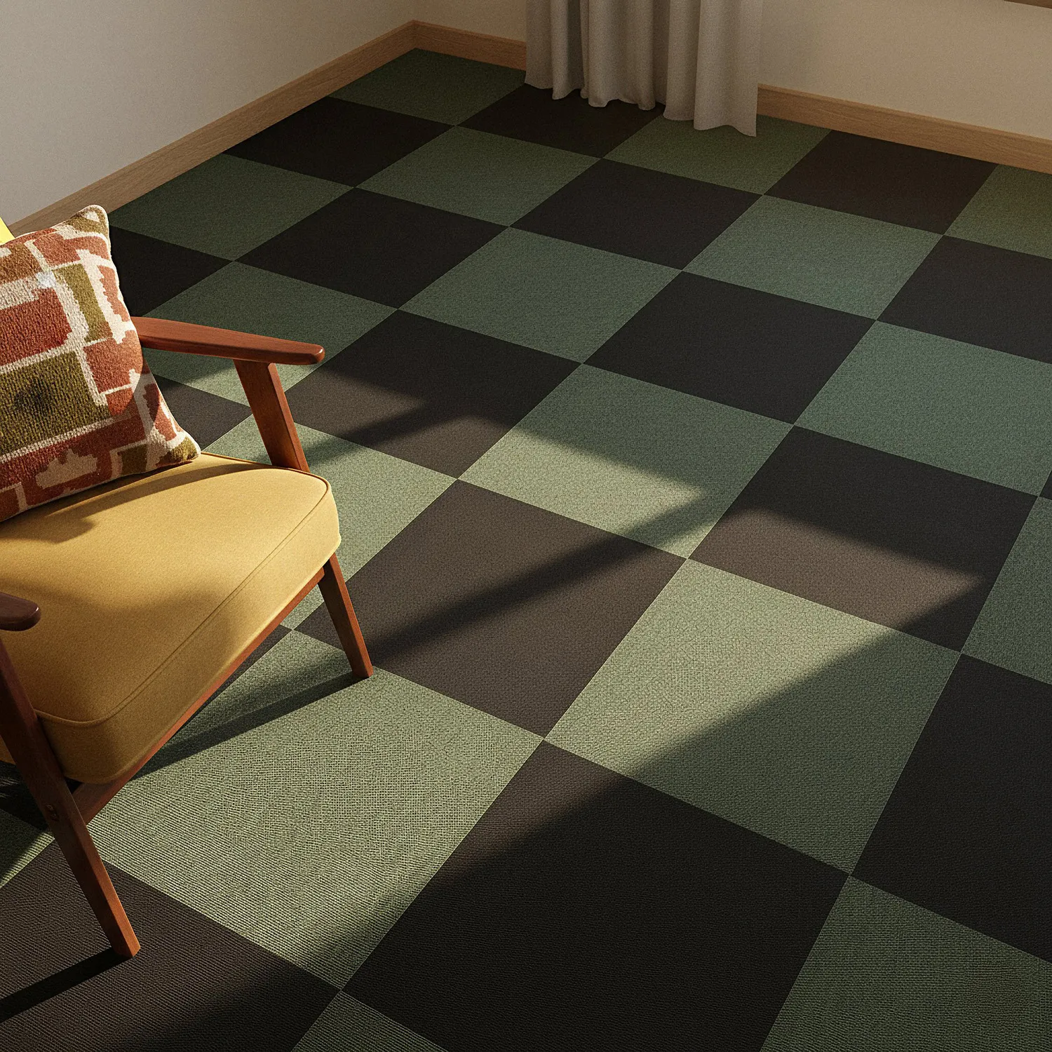 Alcatifa - Almeria Ladrilhos têxteis 24 unid. (preto)