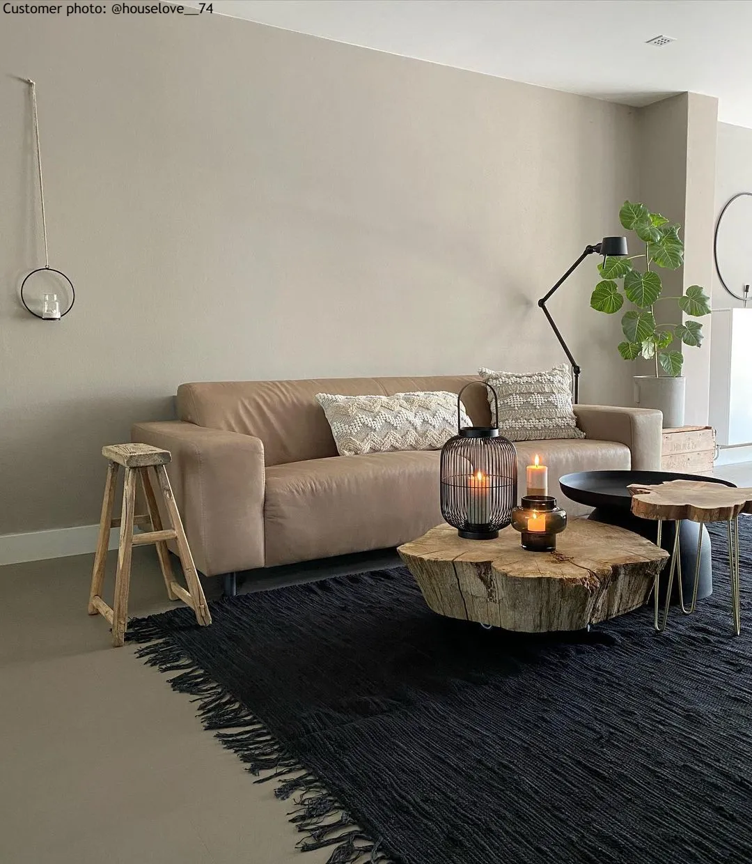 Tapete de retalhos - Silje (preto)