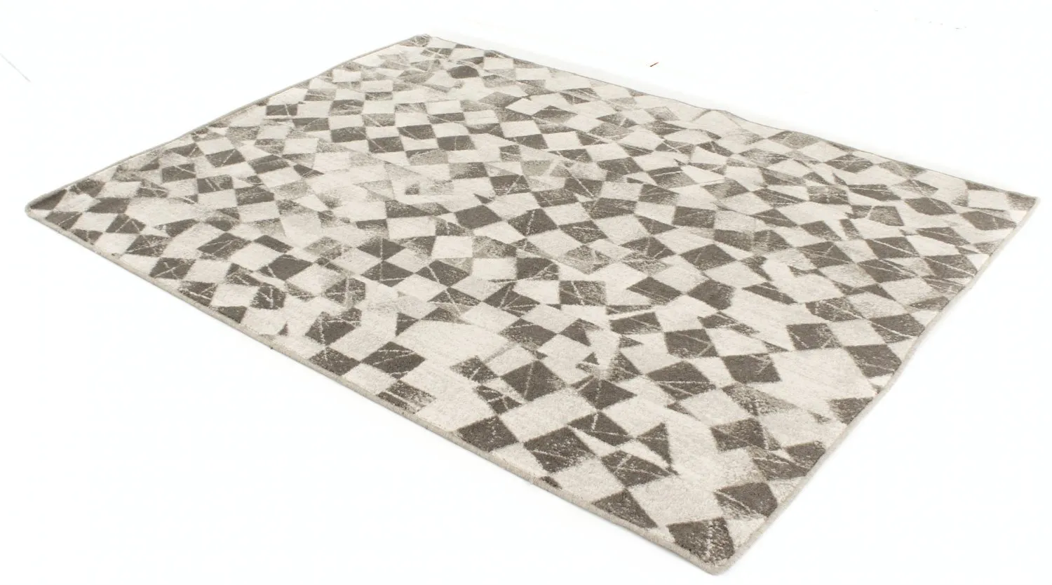 Tapete de lã - Kallatis (preto/branco)