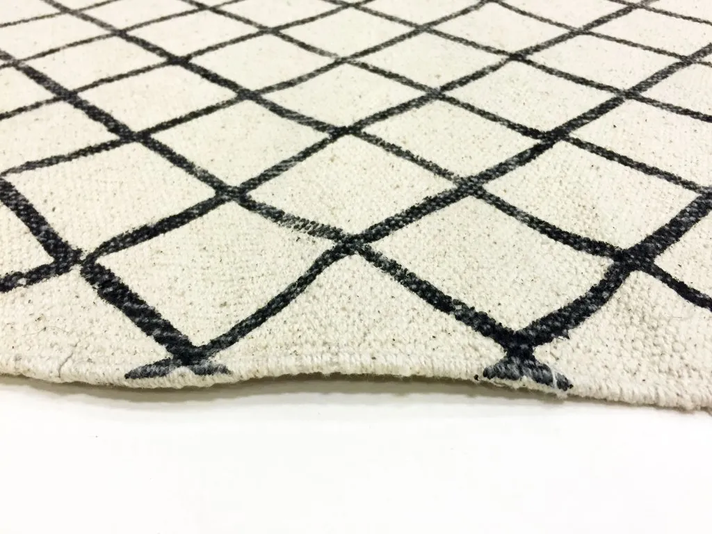 Trasmatta - Agadir (svart/vit)