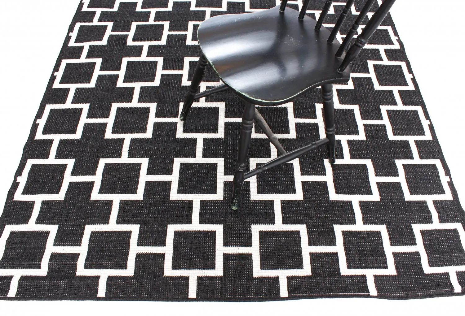 Tapete para interior e exterior - Brussels Silver (preto)