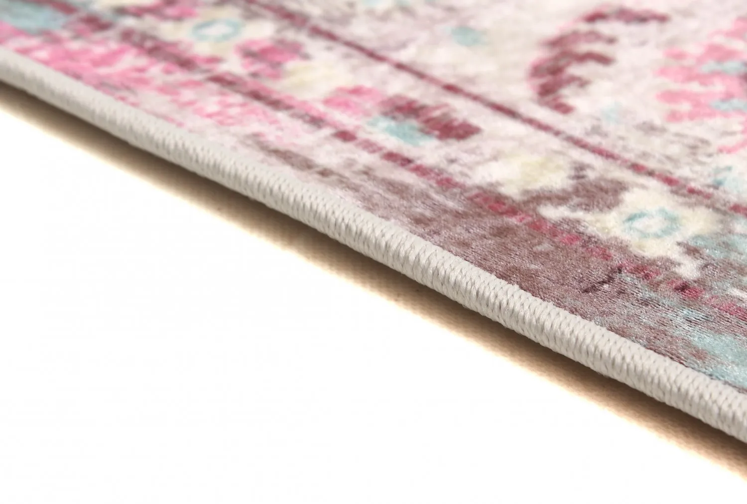 Tapete redondo - Jedaida (rosa/multicolorido)