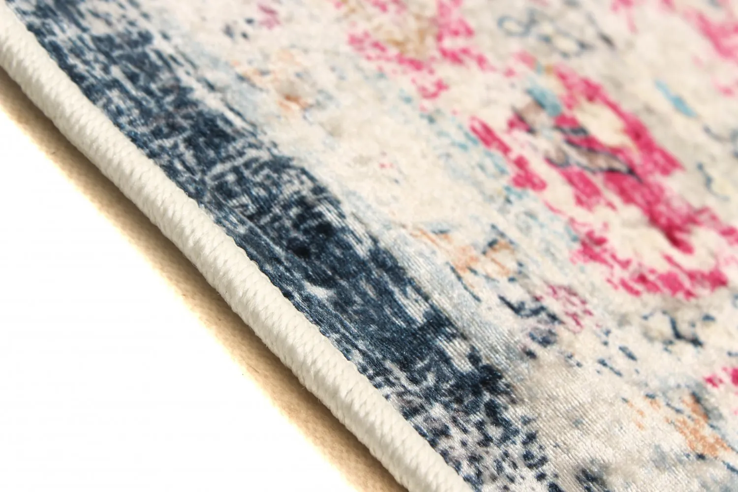 Tapete Wilton - Bouhjar (azul/rosa/multicolorido)