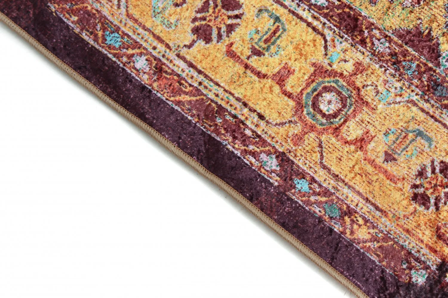 Tapete Wilton - Darnah (amarelo/multicolorido)