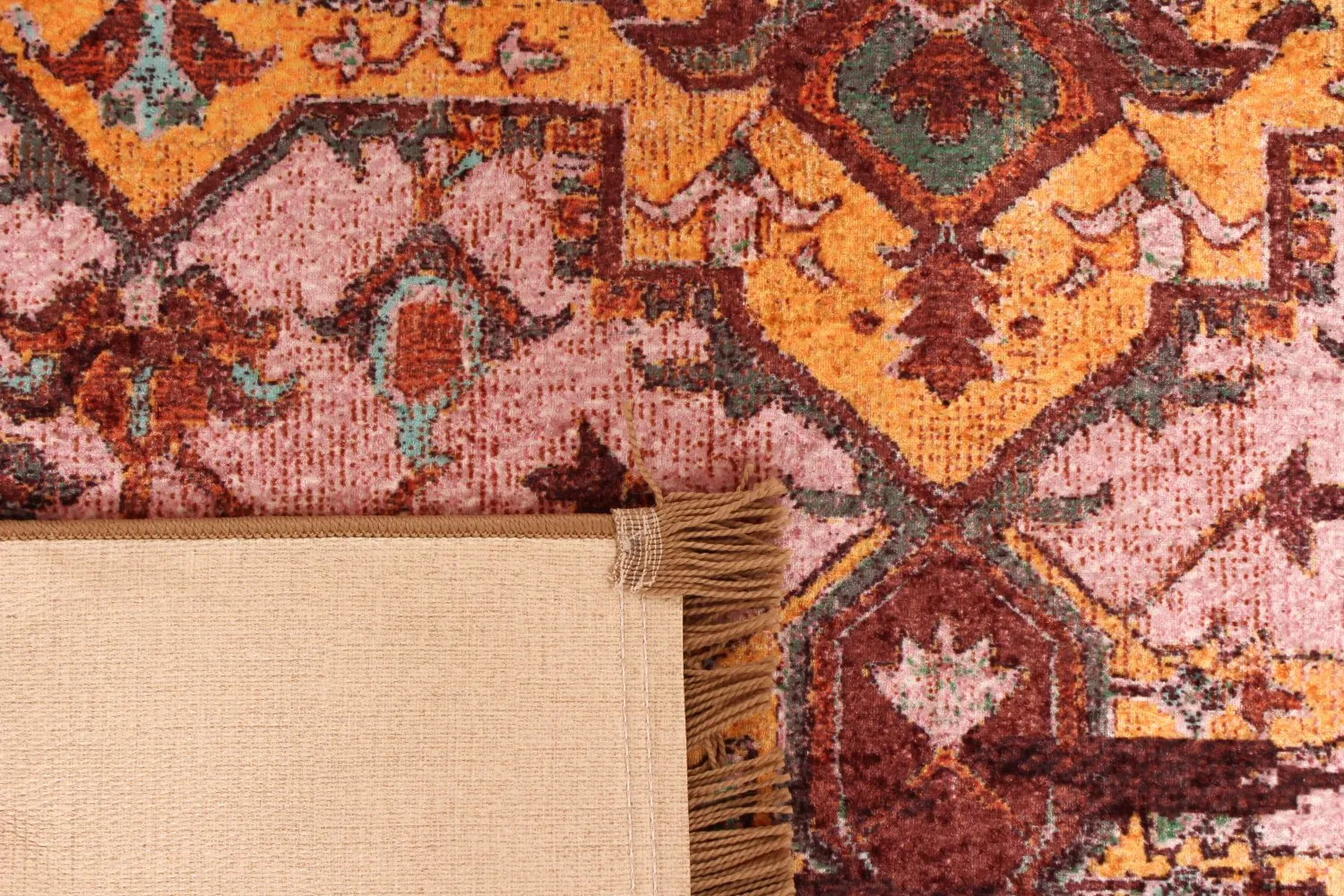 Tapete Wilton - Darnah (amarelo/multicolorido)