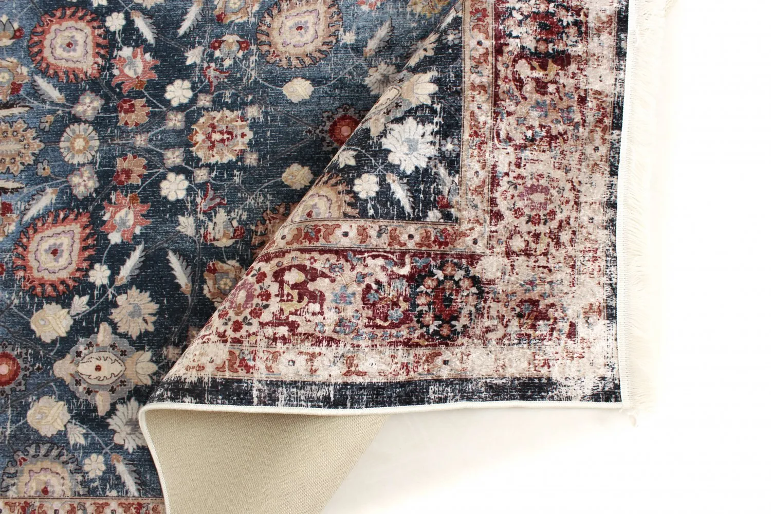 Tapete Wilton - Bouhjar (azul escuro/multicolorido)