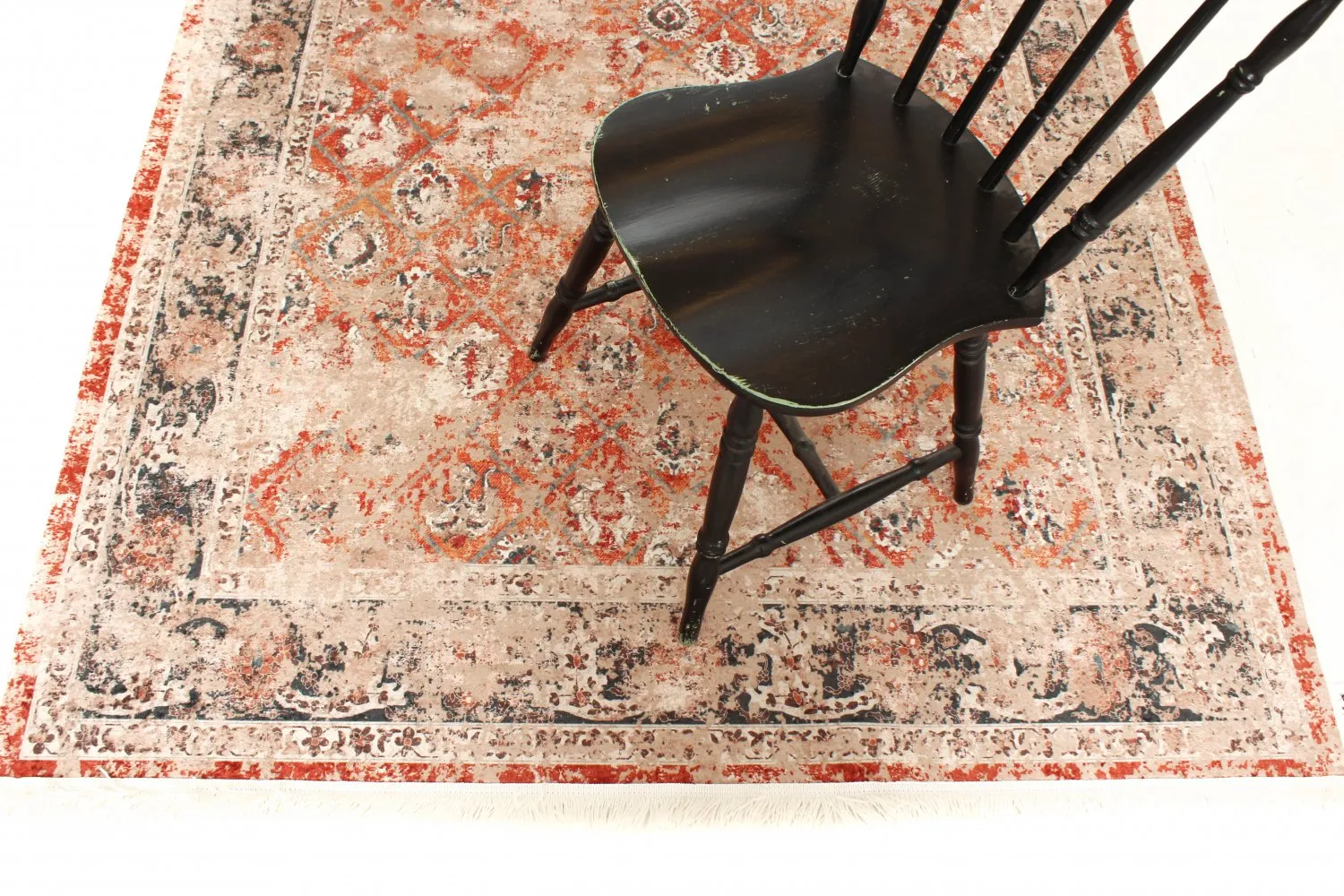 Tapete redondo - Douz (vermelho/multicolorido)