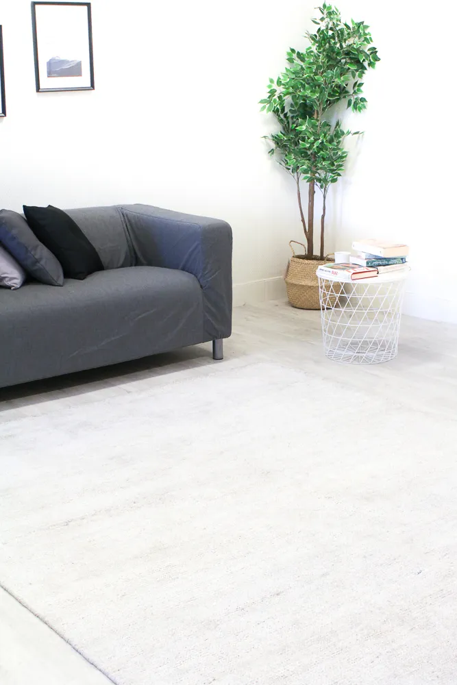 Tapete em seda de bambu - Faliraki (cinza claro)