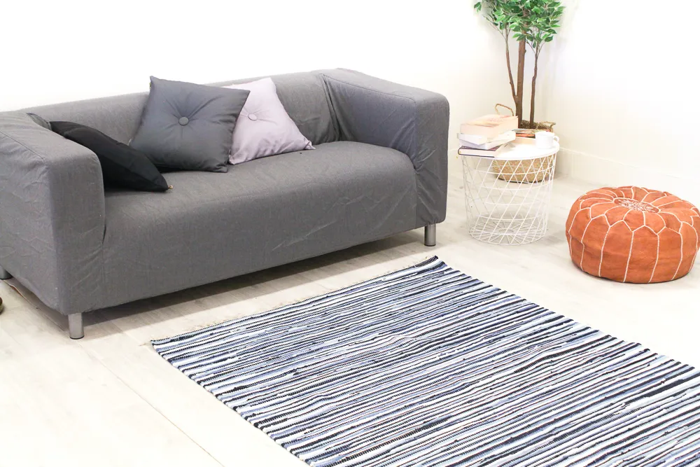 Tapete de retalhos - Tulka (azul)