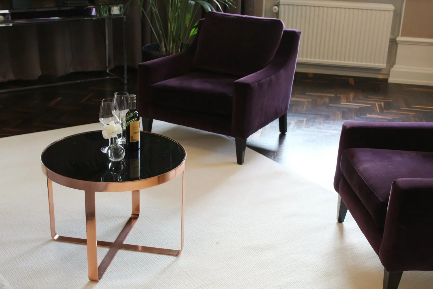 Tapete redondo - Hamilton (branco)