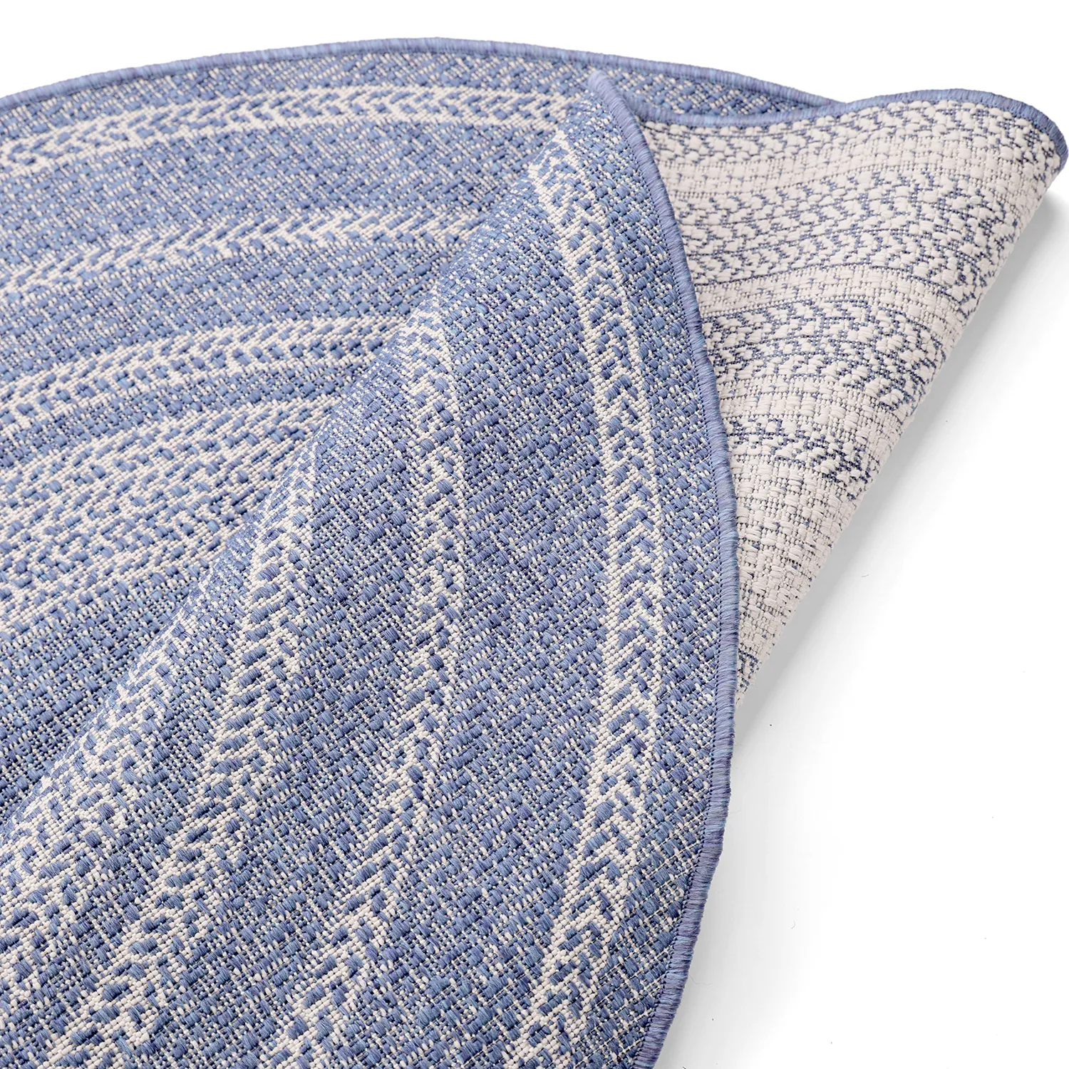 Tapete redondo - Indoor/Outdoor Angus (azul)