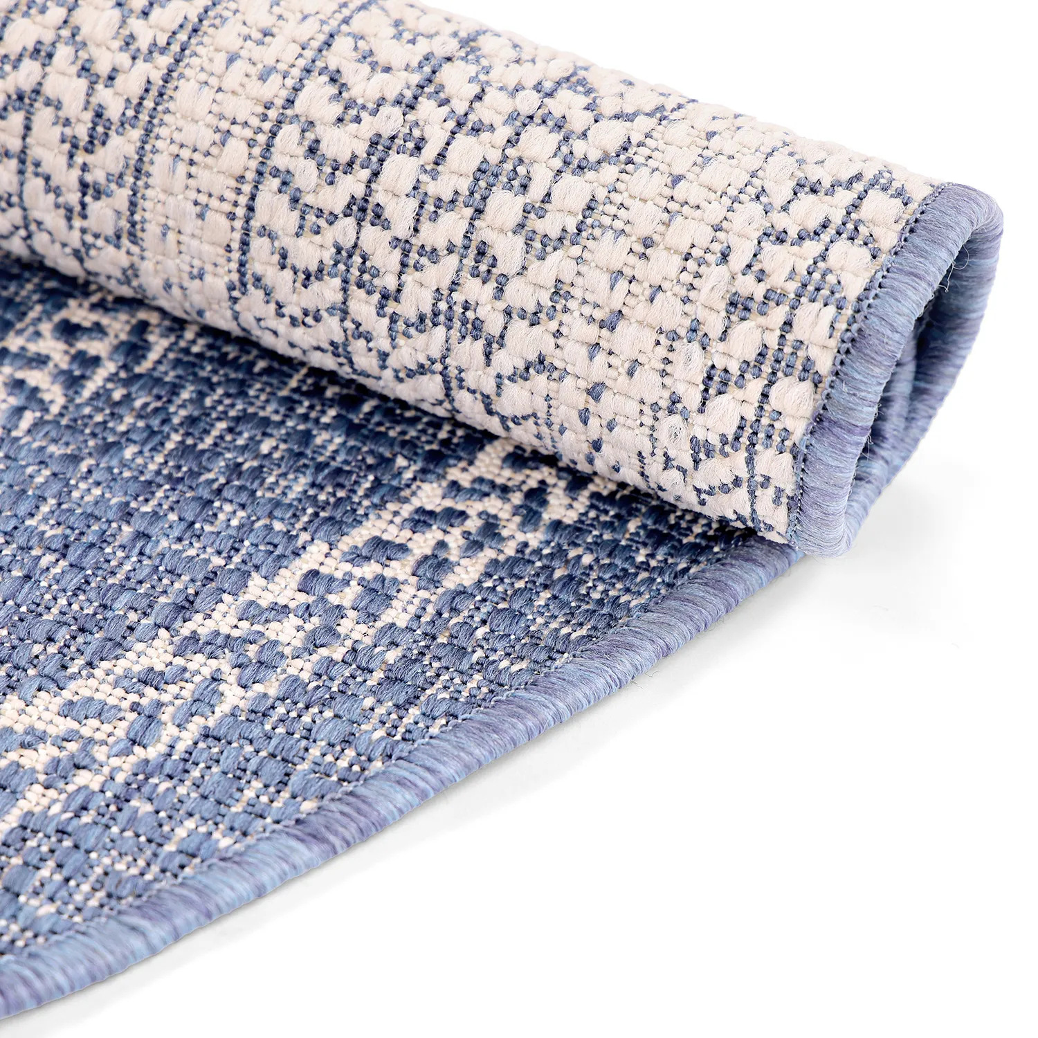 Tapete redondo - Indoor/Outdoor Angus (azul)