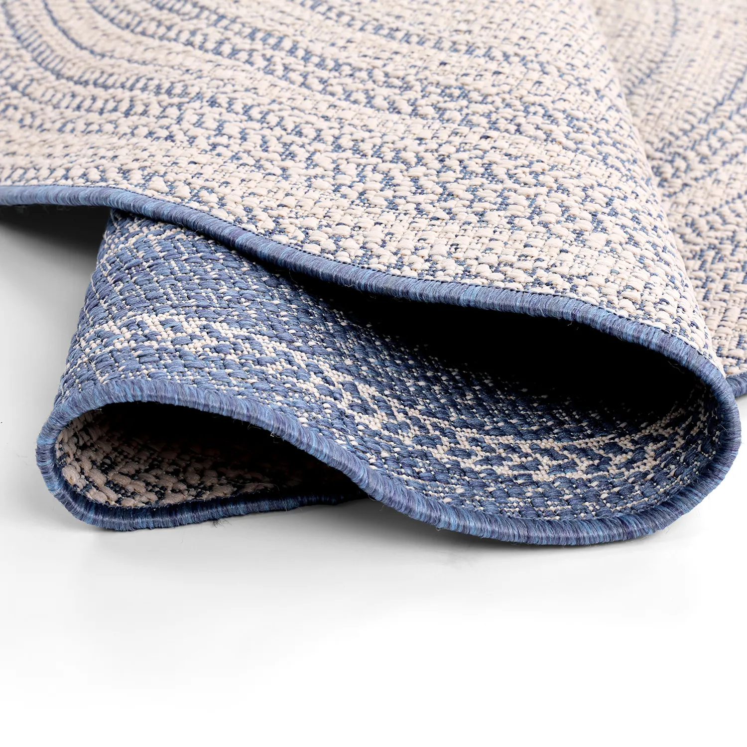 Tapete redondo - Indoor/Outdoor Angus (azul)