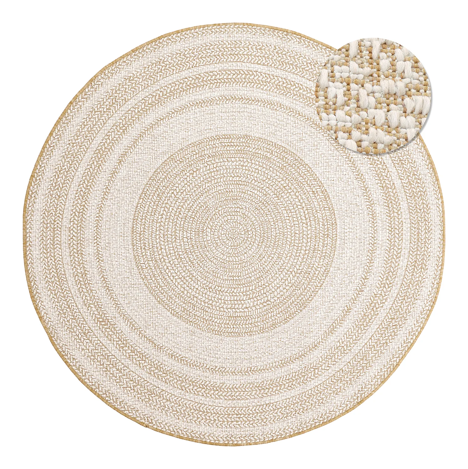 Tapete redondo - Indoor/Outdoor Angus (natureza)