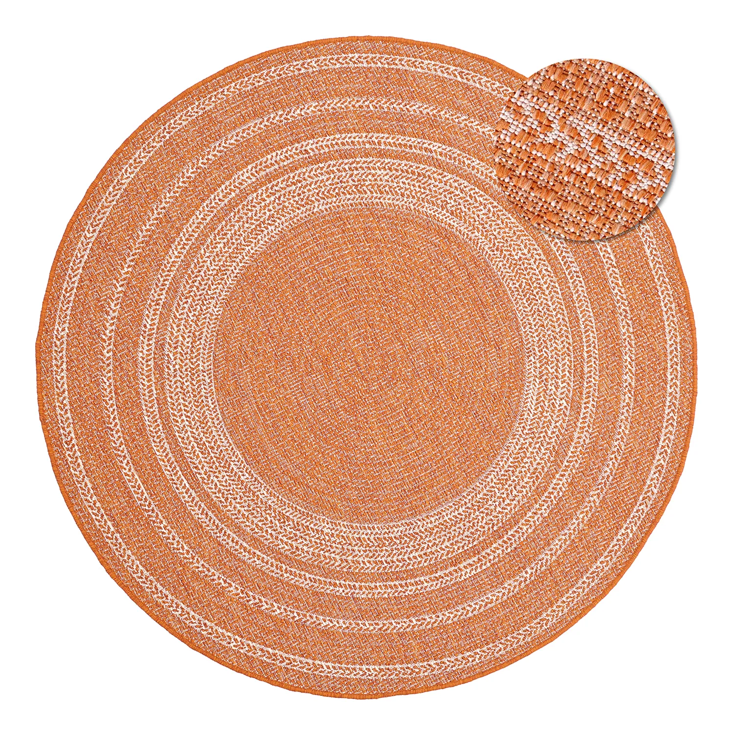 Tapete redondo - Indoor/Outdoor Angus (vermelho)