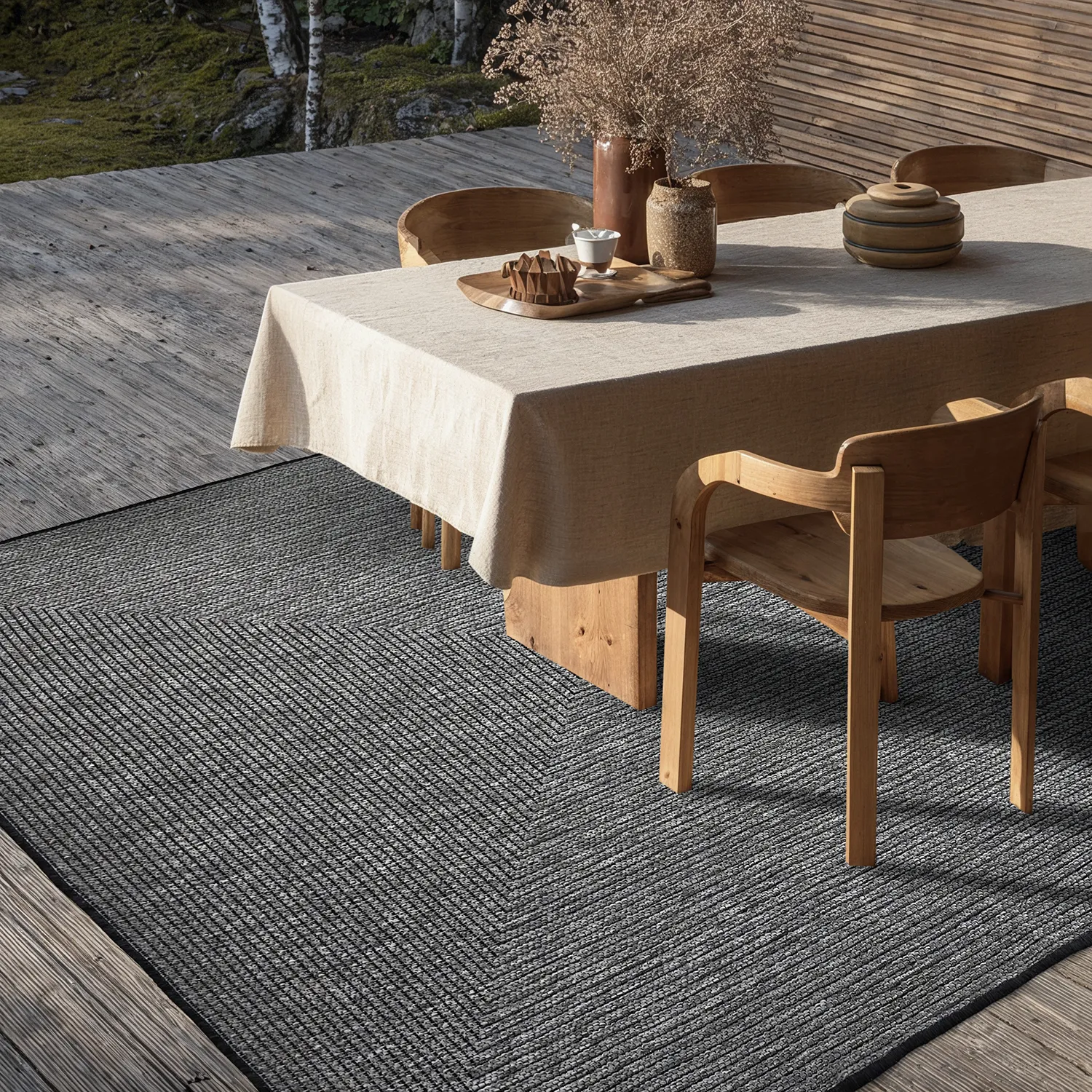 Tapete para interior e exterior - utomhusmatta - Arlo (preto)