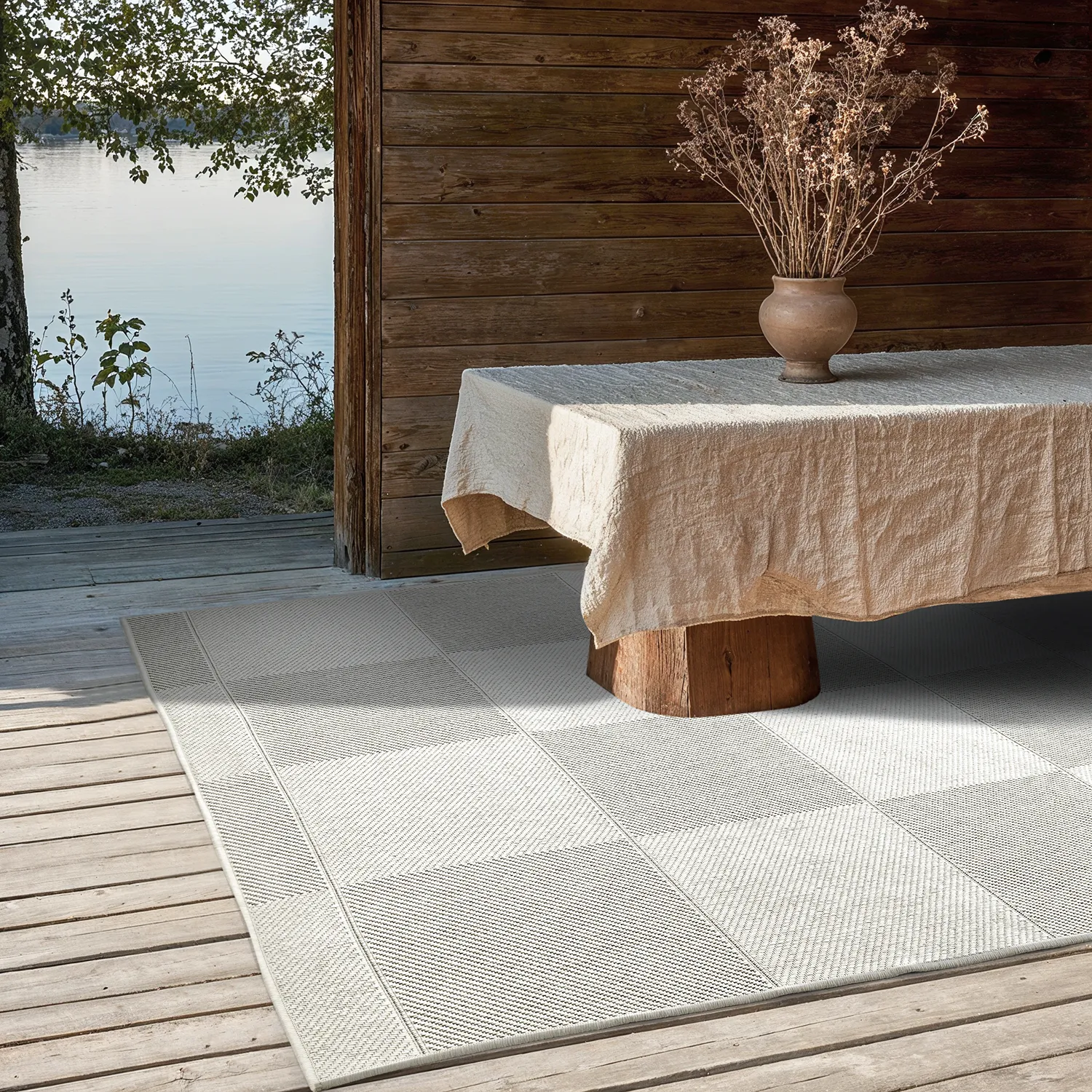 Tapete para interior e exterior - utomhusmatta - Ava (branco)