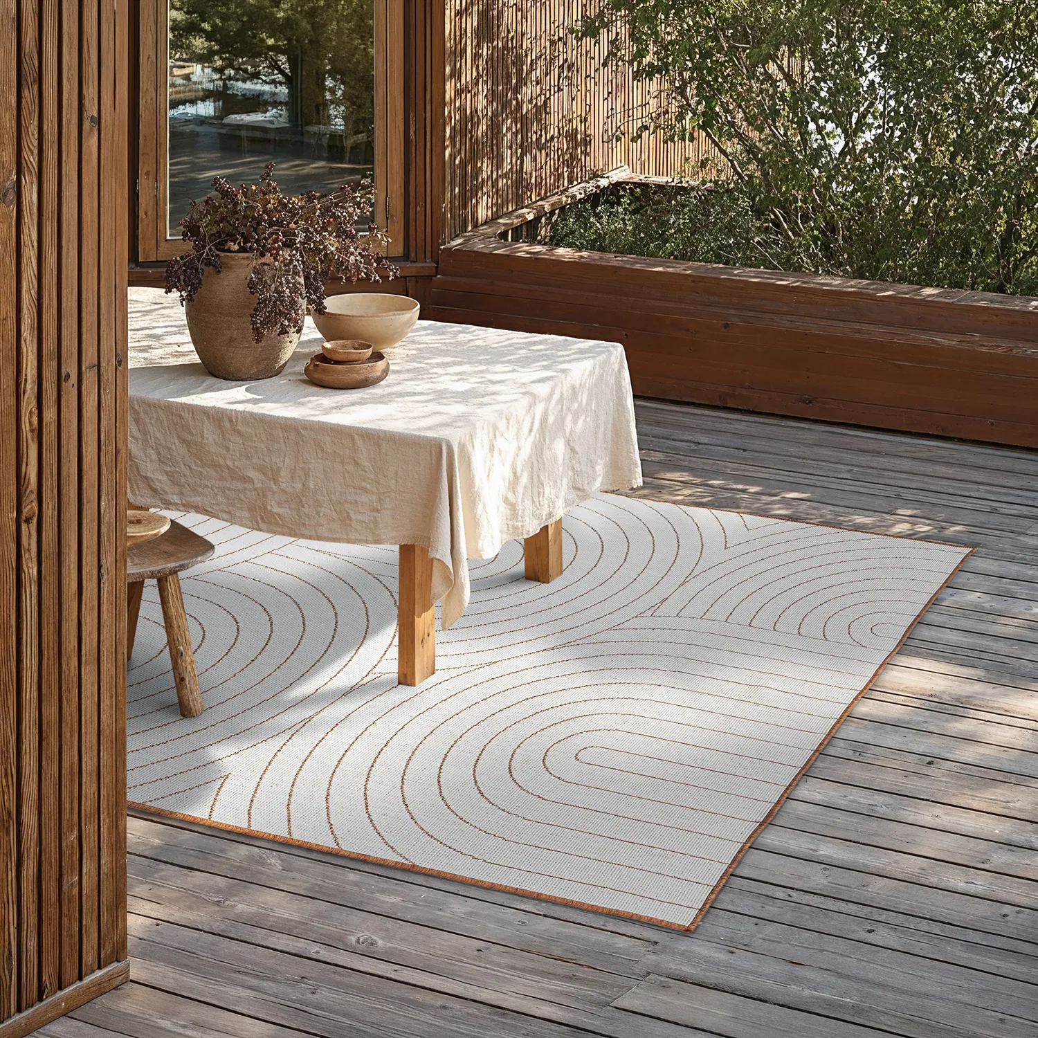 Tapete para interior e exterior - utomhusmatta - Hayden (vermelho)