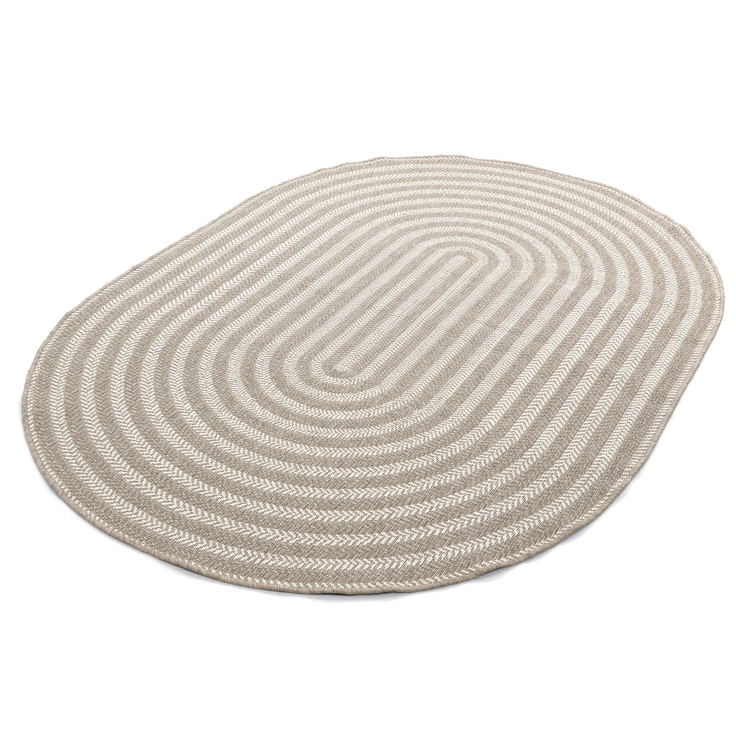 Tapete oval - Indoor/outdoor Leander (bege)