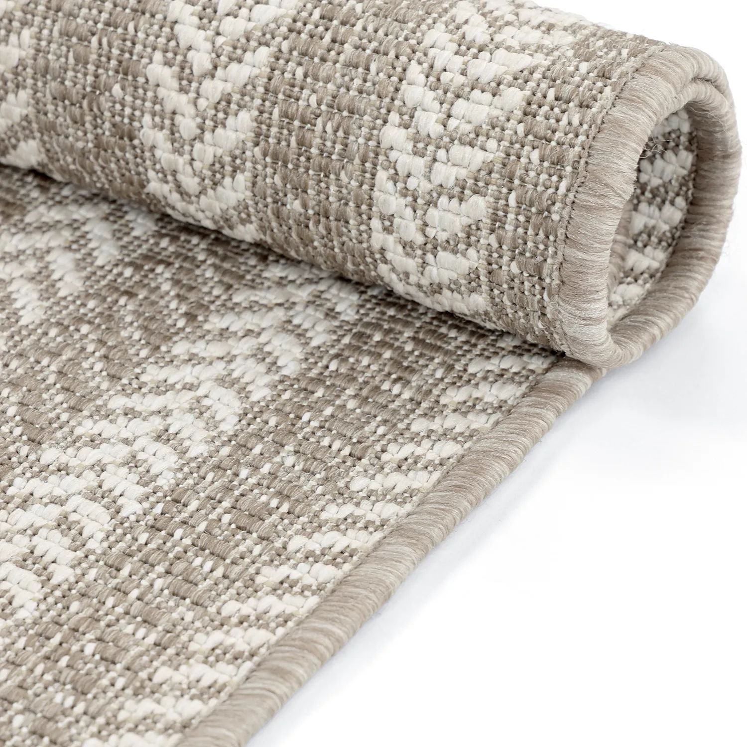 Tapete oval - Indoor/outdoor Leander (bege)