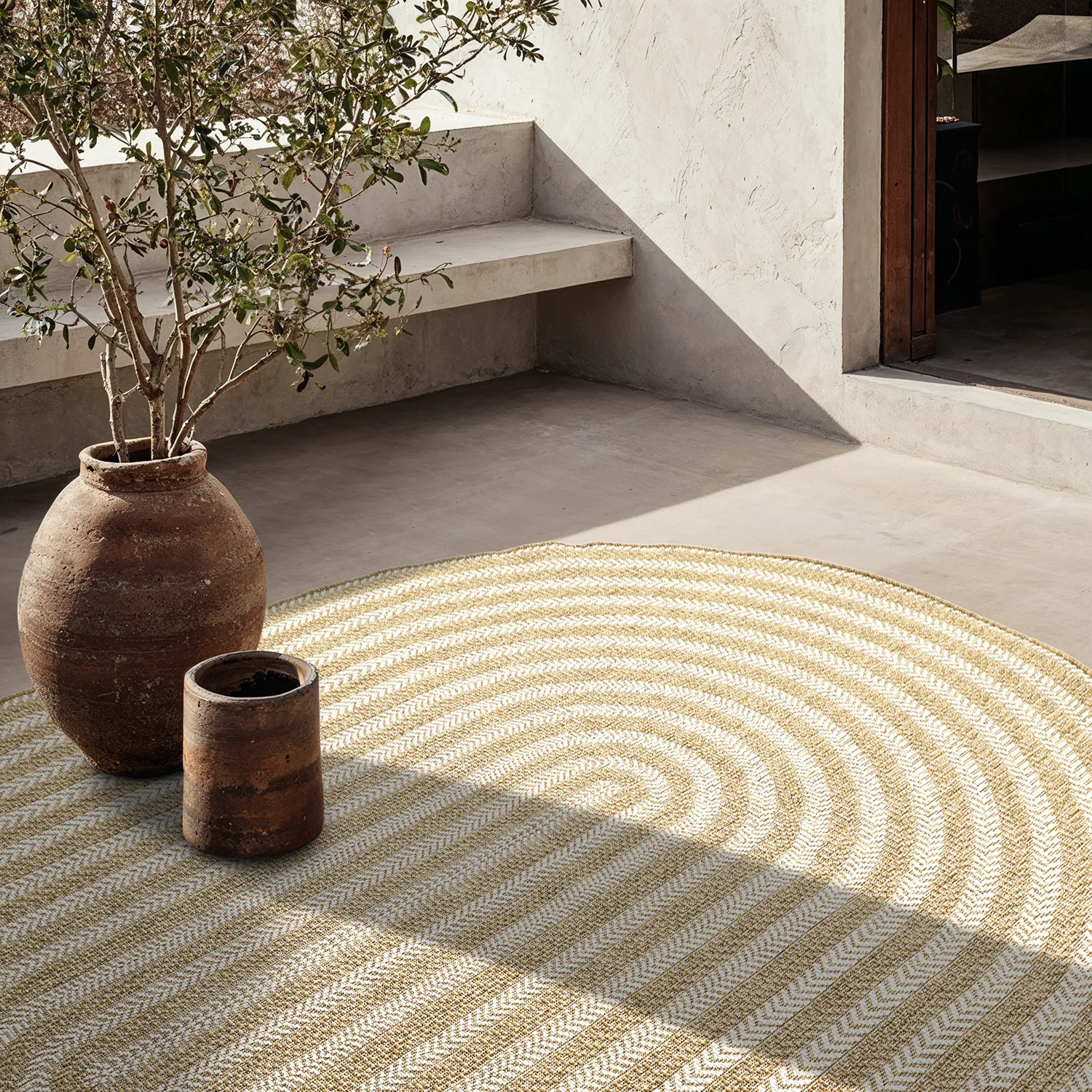 Tapete oval - Indoor/outdoor Leander (natureza)
