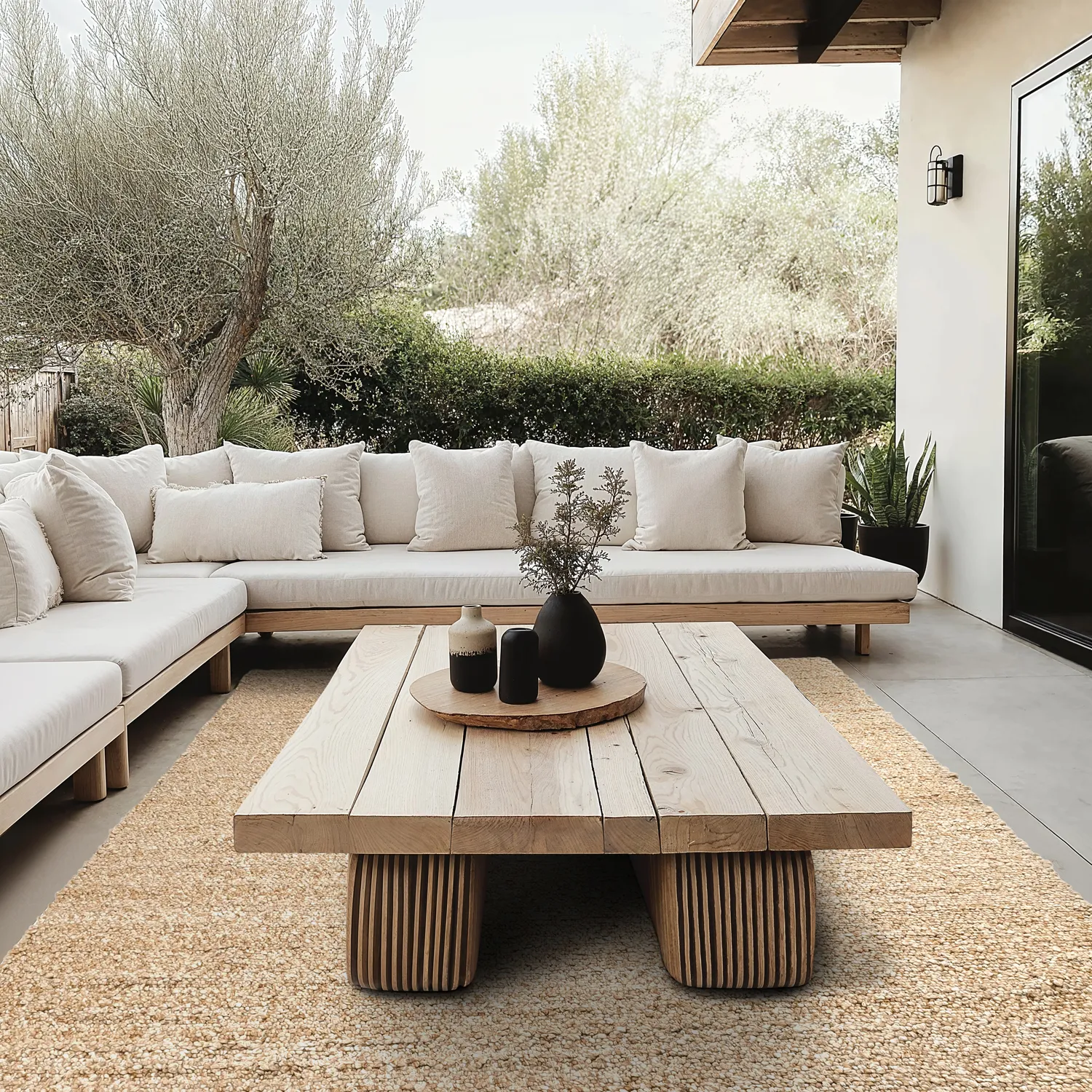 Tapete para interior e exterior - Milford Recycled PET (bege)