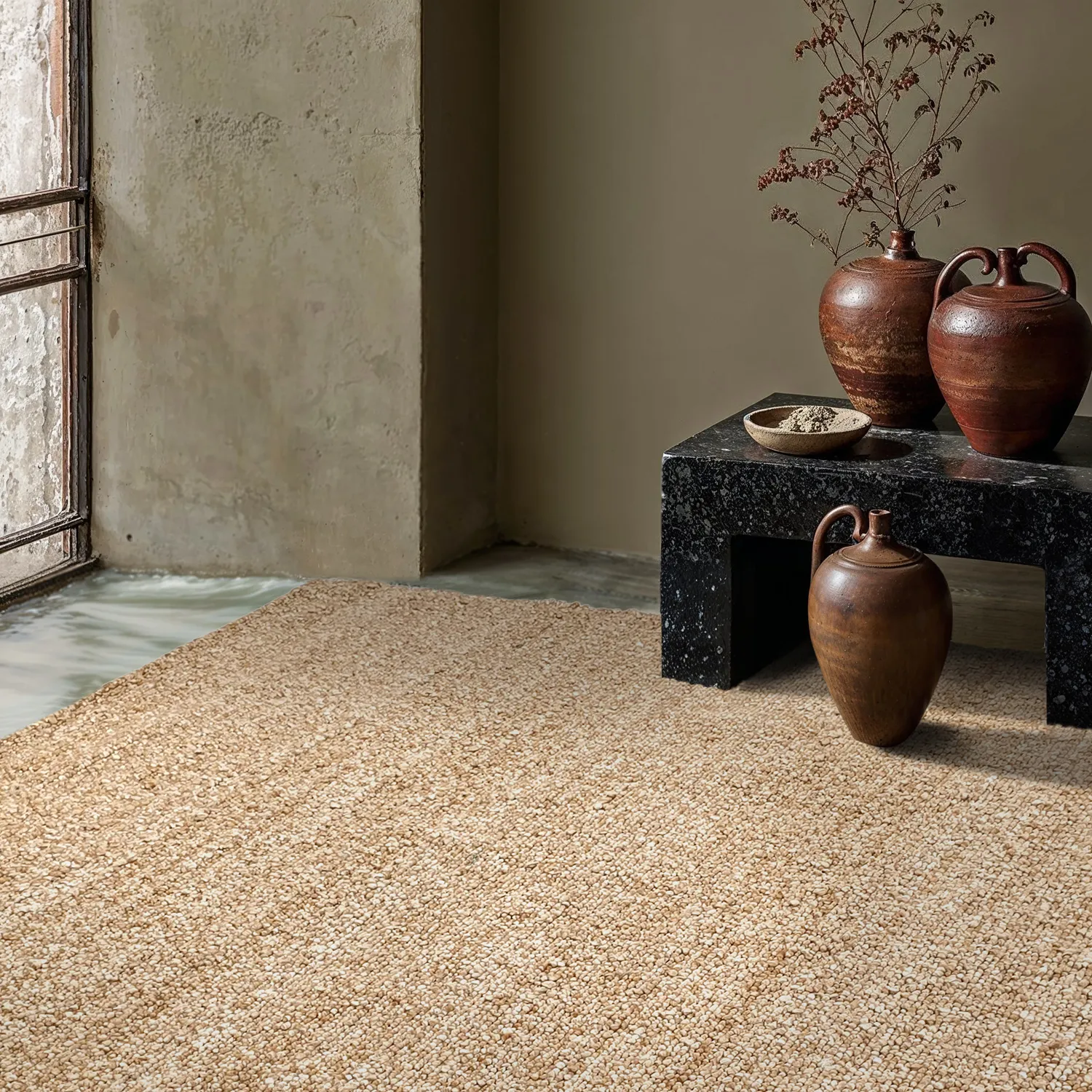 Tapete para interior e exterior - Milford Recycled PET (bege)