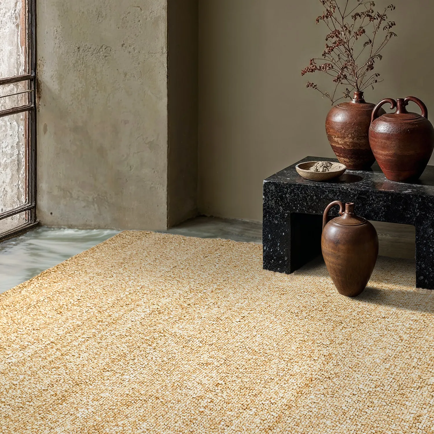 Tapete para interior e exterior - Milford Recycled PET (amarelo)