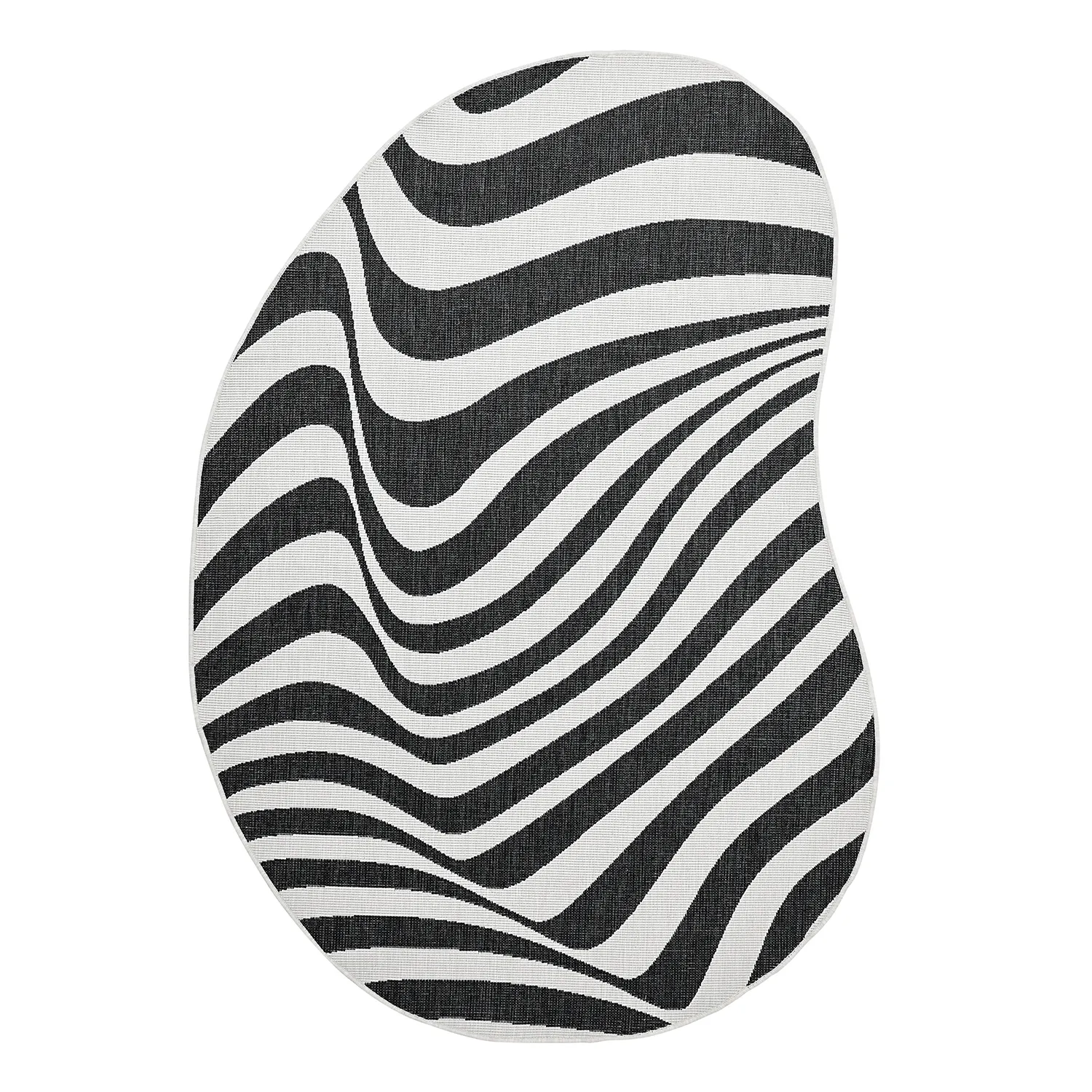 Tapete para interior e exterior - utomhusmatta - Remina (preto/branco)