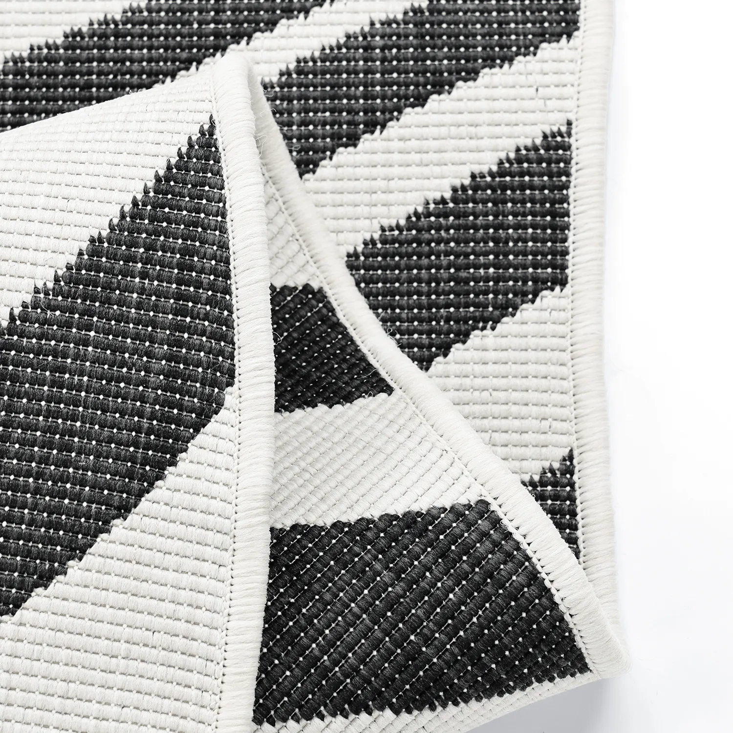 Tapete para interior e exterior - utomhusmatta - Remina (preto/branco)