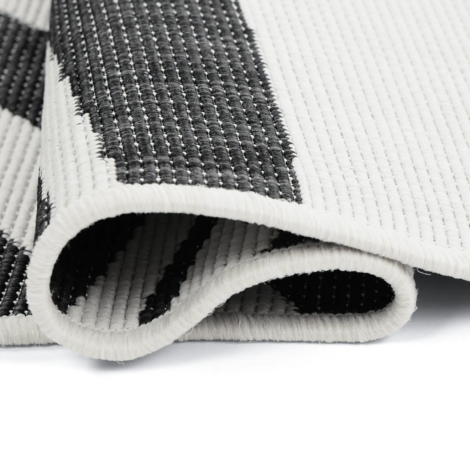 Tapete para interior e exterior - utomhusmatta - Remina (preto/branco)