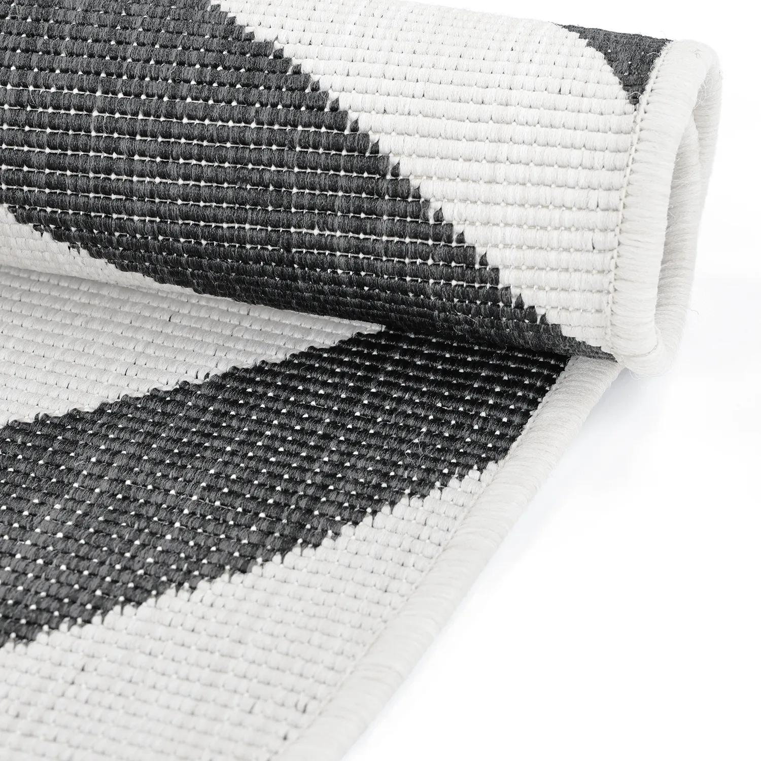 Tapete para interior e exterior - utomhusmatta - Remina (preto/branco)