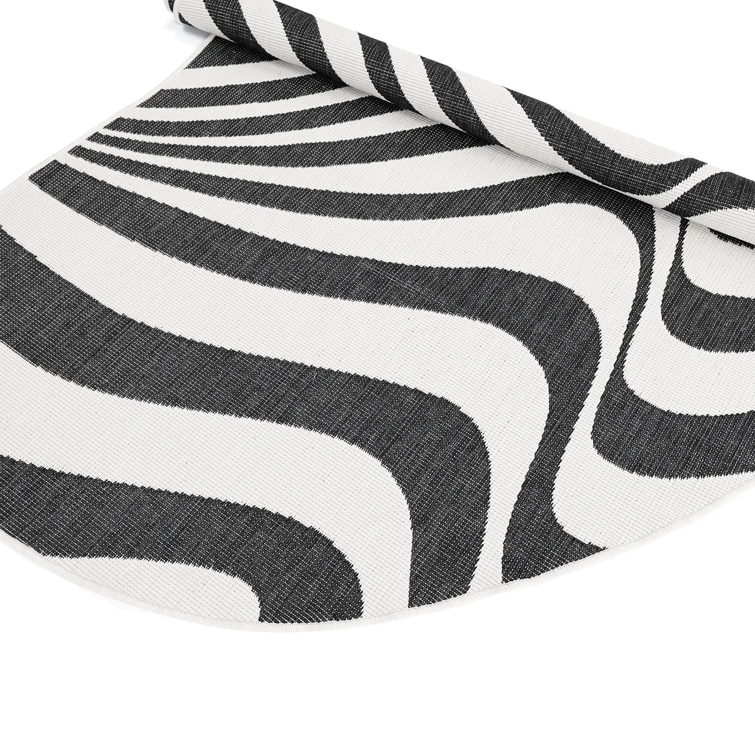 Tapete para interior e exterior - utomhusmatta - Remina (preto/branco)